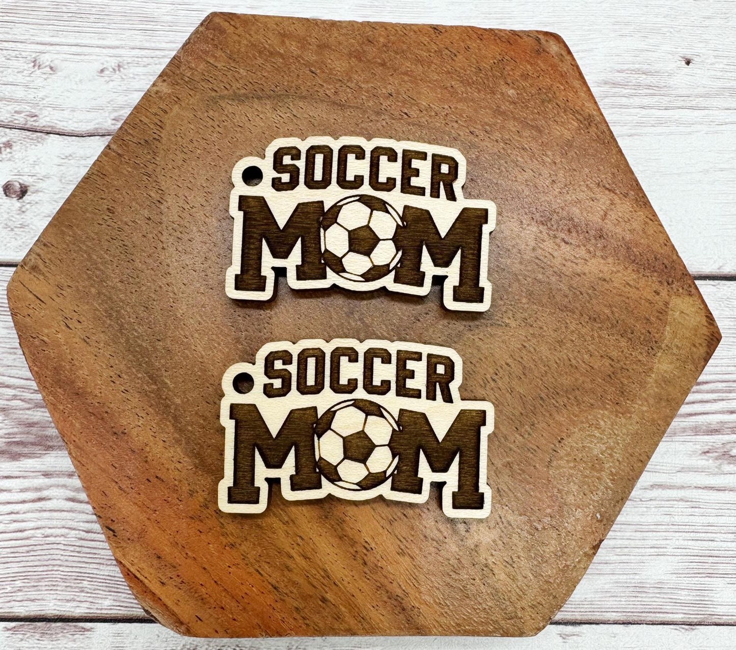 Soccer Mom Set of 2 Engraved Keychain Blanks DIY Sports