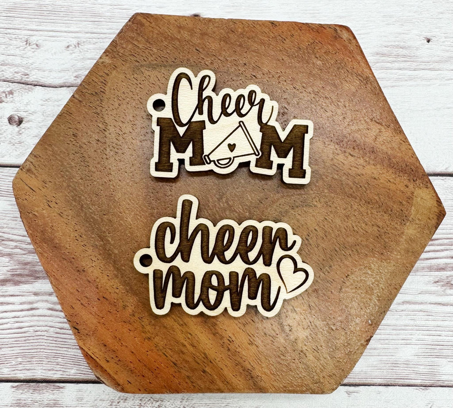 Cheer Mom Set of 2 Engraved Keychain Blanks DIY Sports