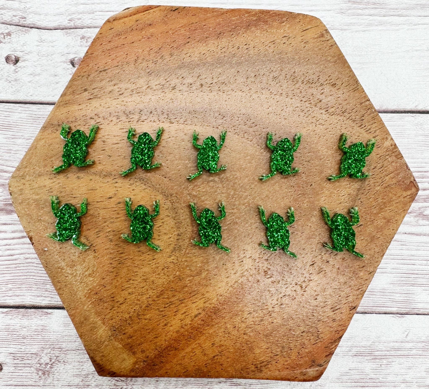 Glitter Frog Stud Earring Blanks Set of 5 Pair DIY Jewelry Making