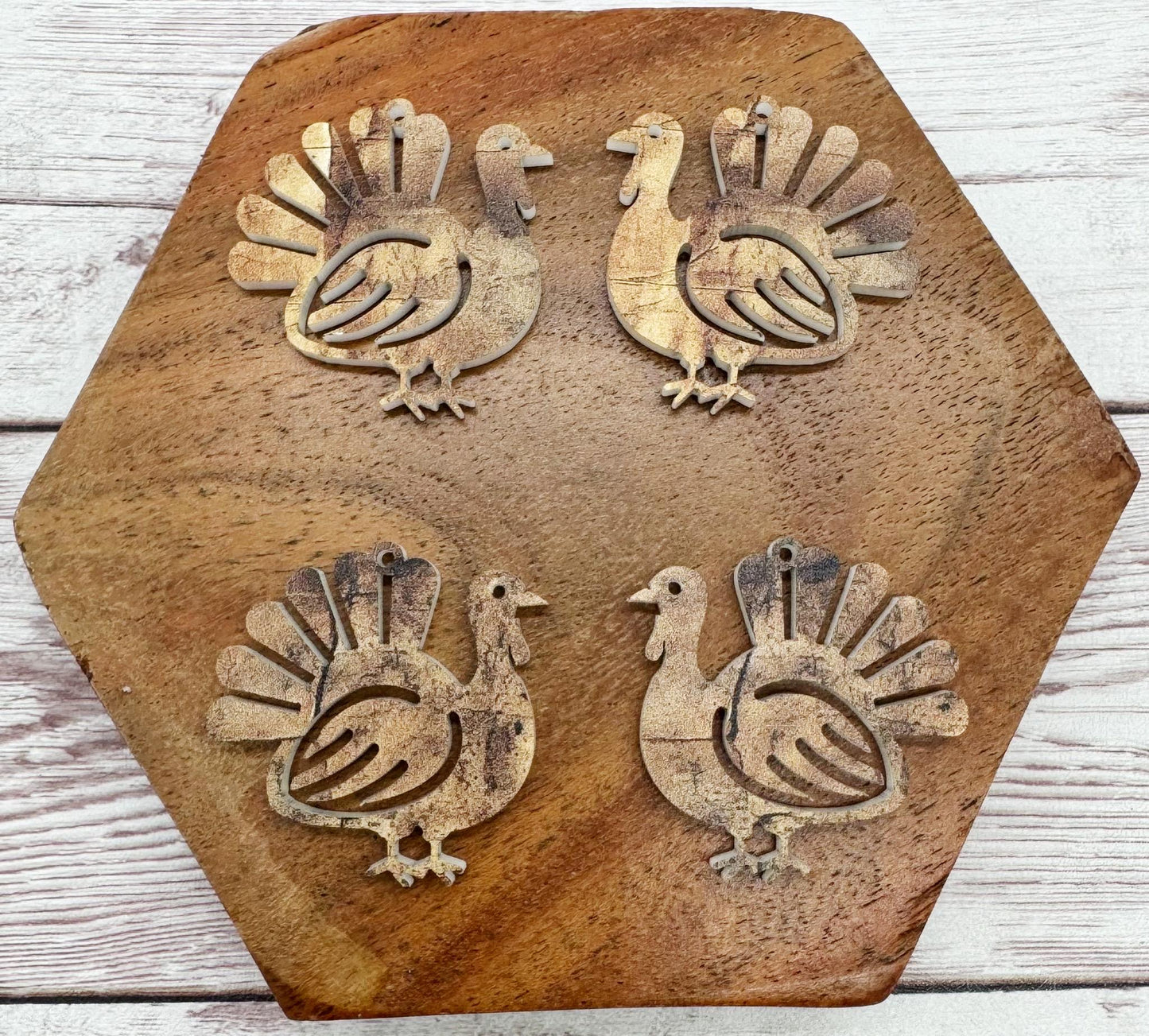 Thanksgiving Fall Turkey Acrylic Earring Blanks, DIY Jewelry Making