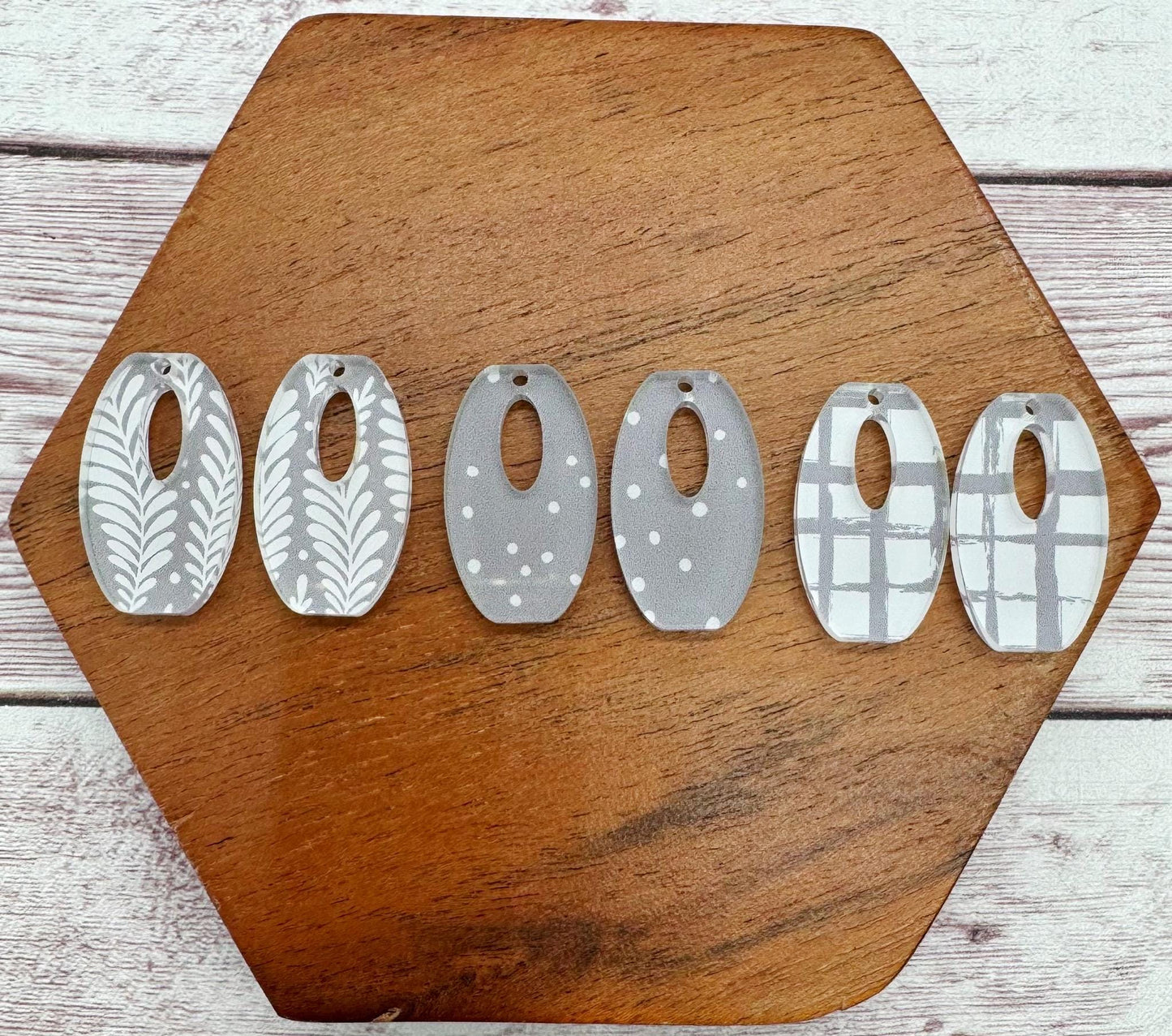 Set of 3 Pair Purple Tone Mini Rounded Rectangle Earring Blanks, DIY Jewelry Making