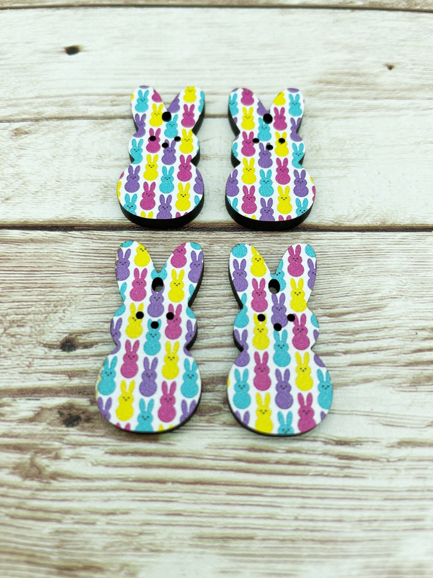 Peep Print Wood Easter Earring Blanks, DIY Jewelry Making