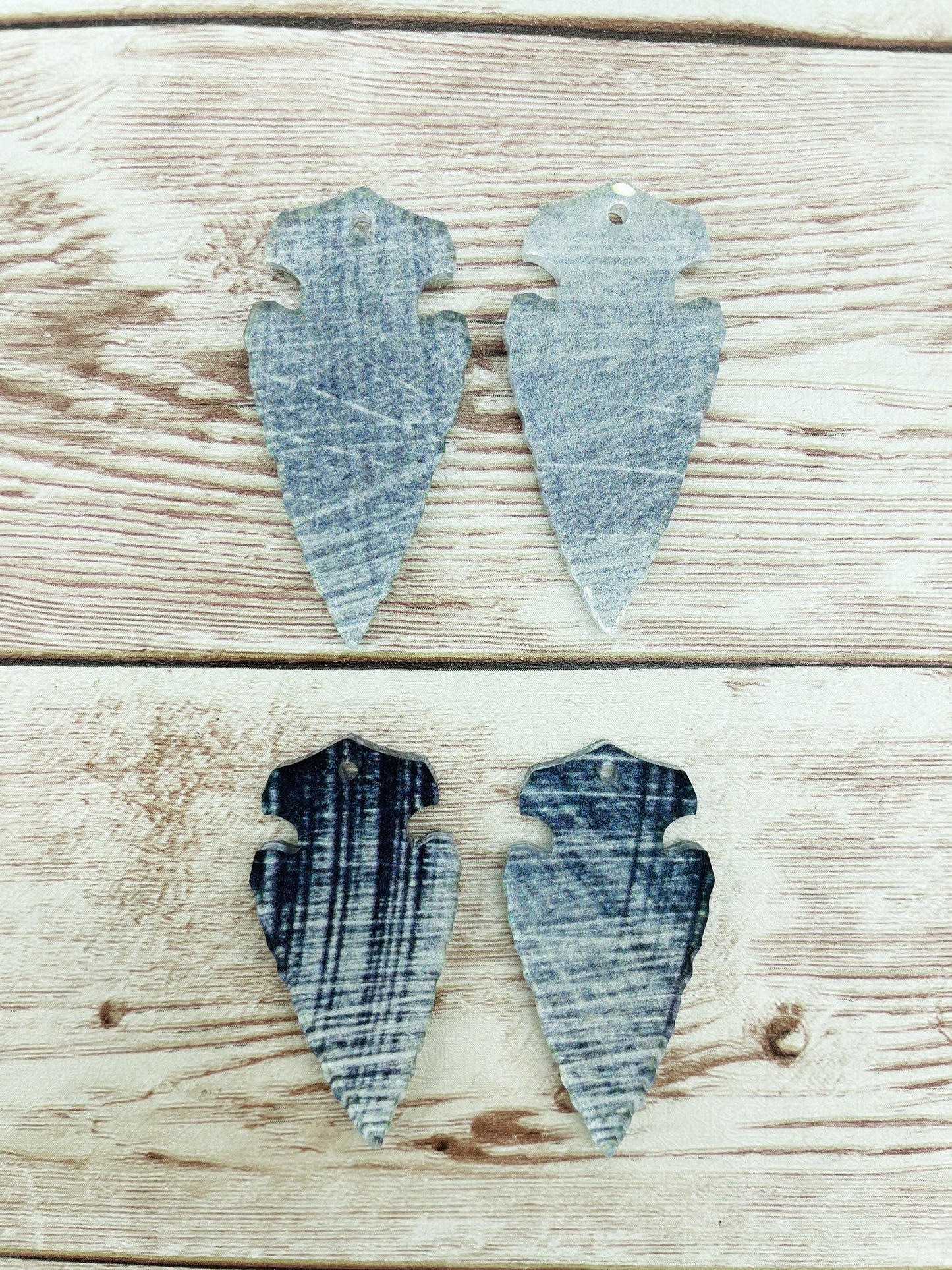 Patterned Acrylic Arrowhead Earring Blanks, DIY Jewelry Making