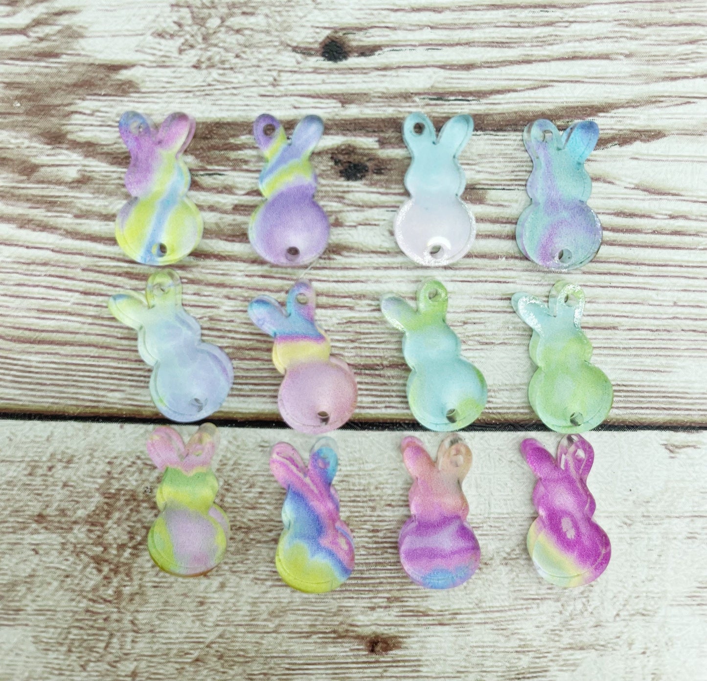 Patterned Acrylic Easter Peep Dangle Set Earring Blanks, DIY Jewelry Making