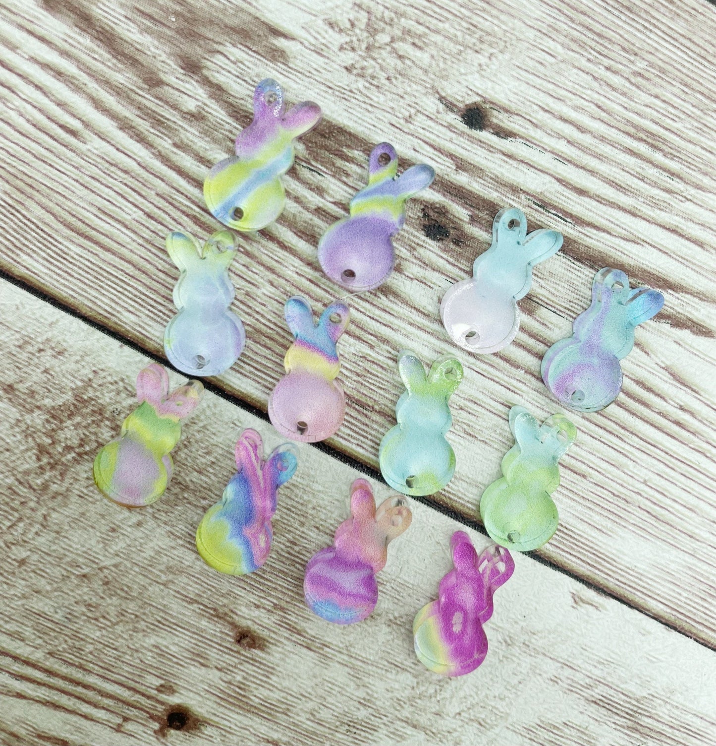 Patterned Acrylic Easter Peep Dangle Set Earring Blanks, DIY Jewelry Making