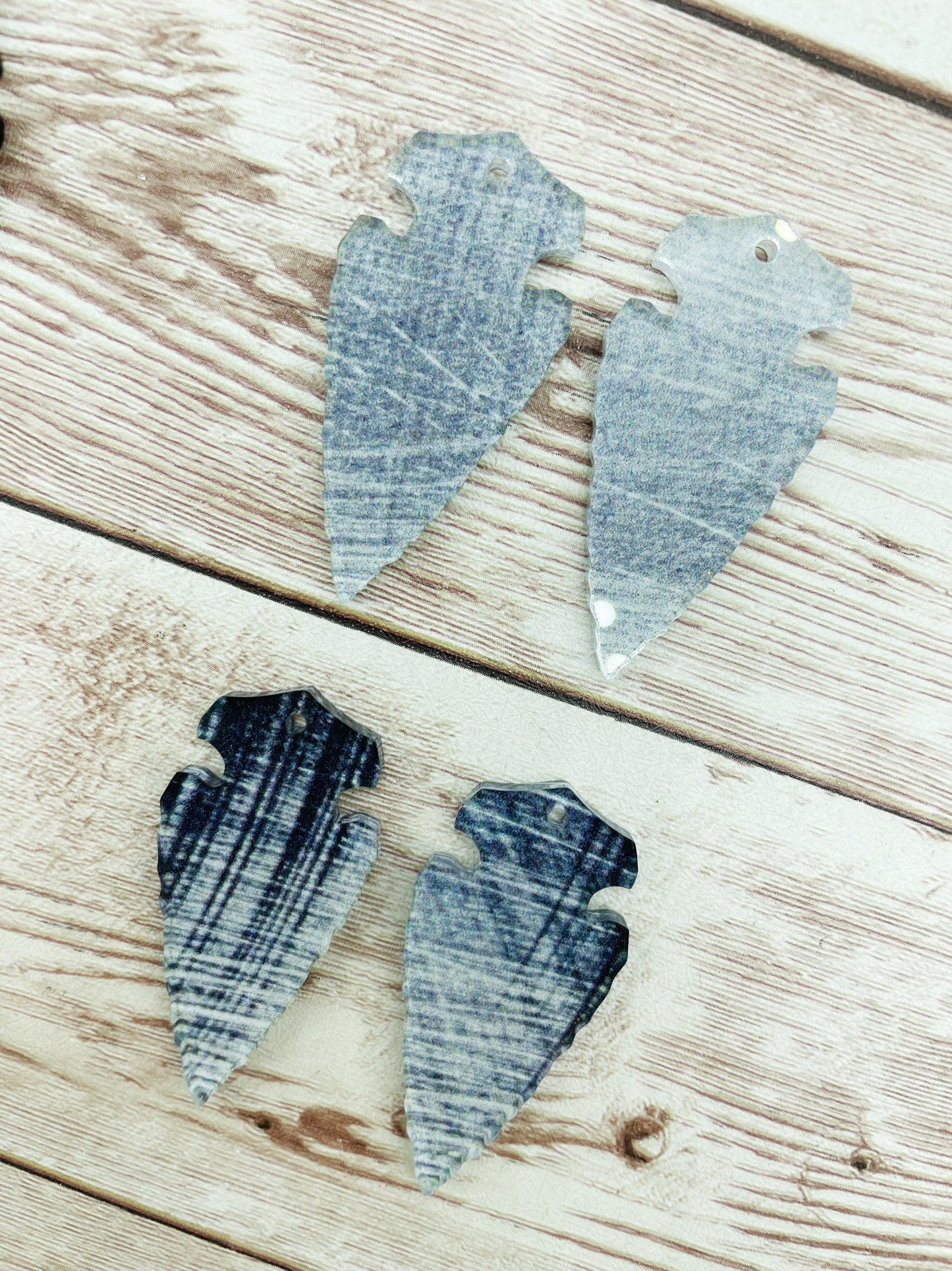 Patterned Acrylic Arrowhead Earring Blanks, DIY Jewelry Making