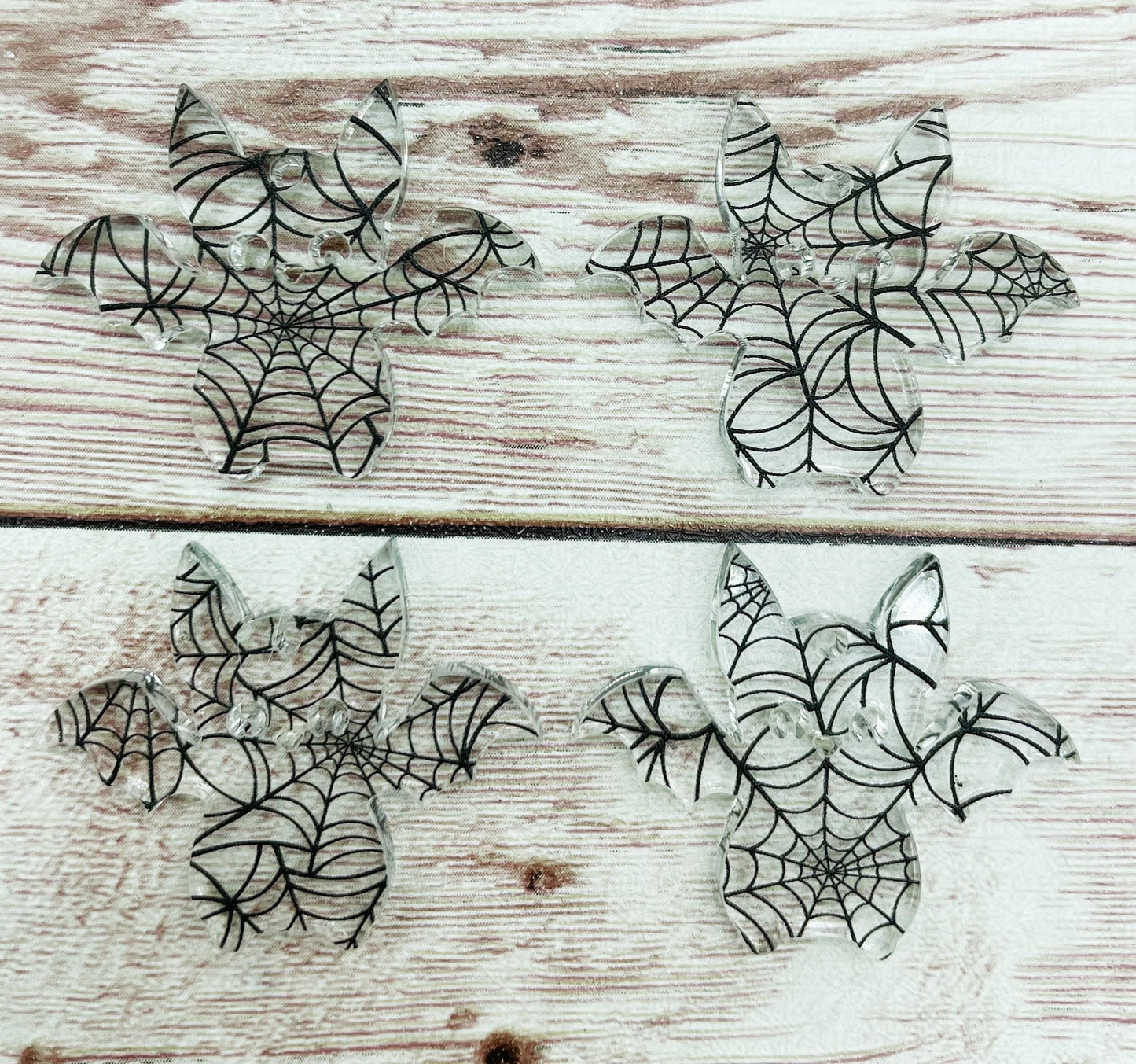 Acrylic Halloween Spiderweb Bat Earring Blanks, DIY Jewelry Making