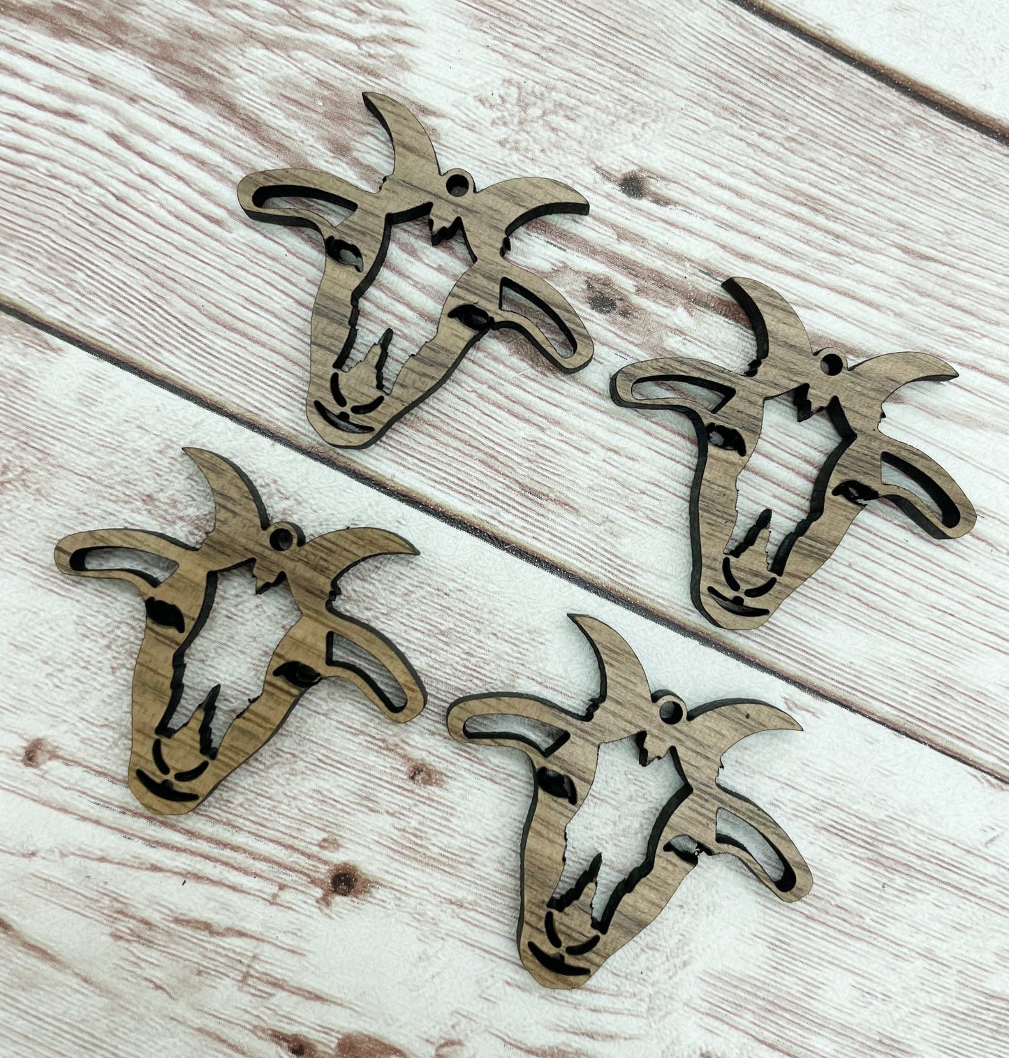Wood Goat Farm Earring Blanks, Finished Walnut Blank, DIY Jewelry Making