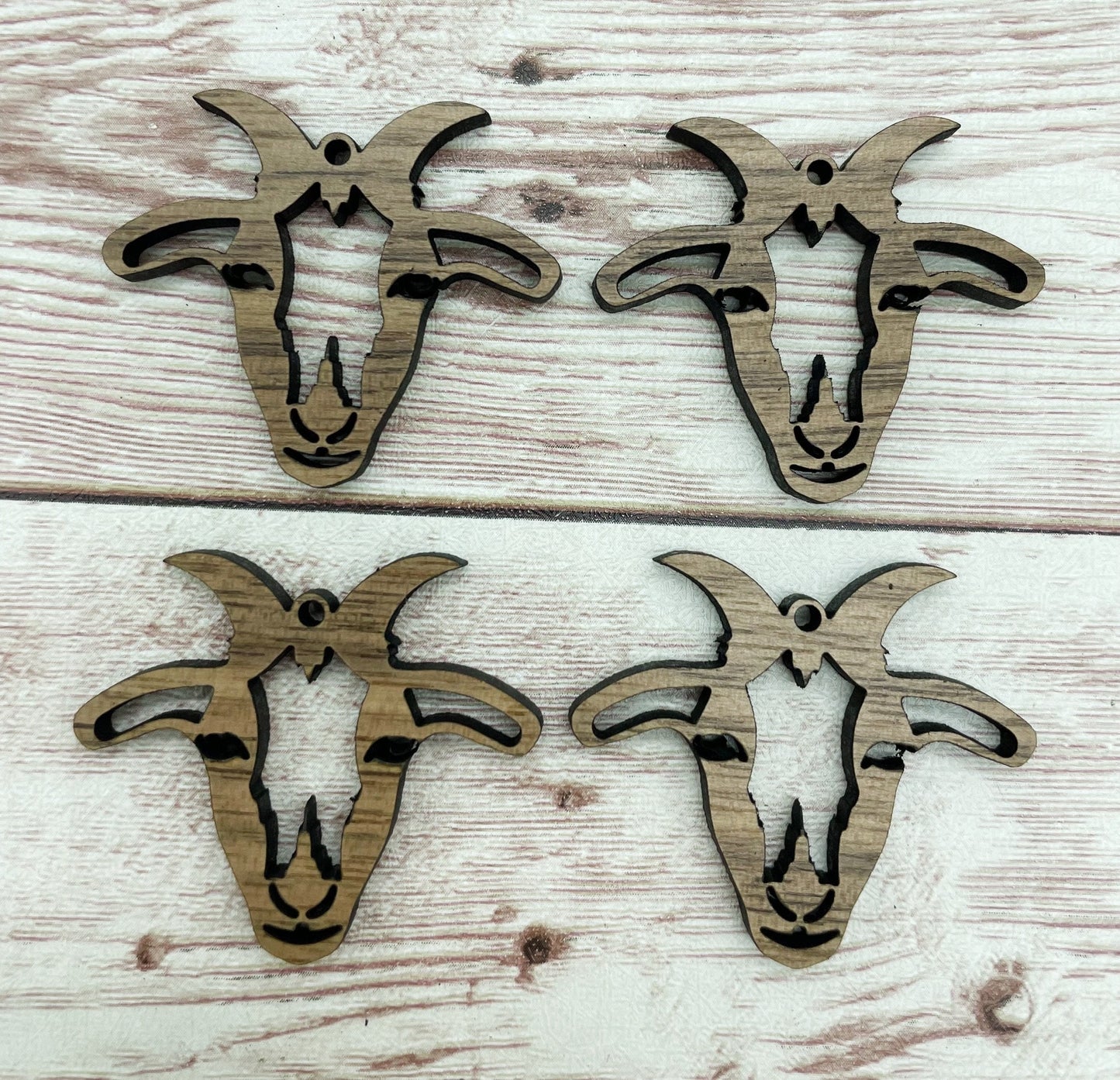 Wood Goat Farm Earring Blanks, Finished Walnut Blank, DIY Jewelry Making