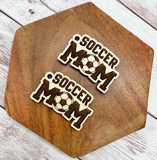 Soccer Mom Set of 2 Engraved Keychain Blanks DIY Sports