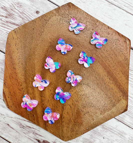 Floral Butterfly Stud Earring Blanks Set of 5 Pair DIY Jewelry Making