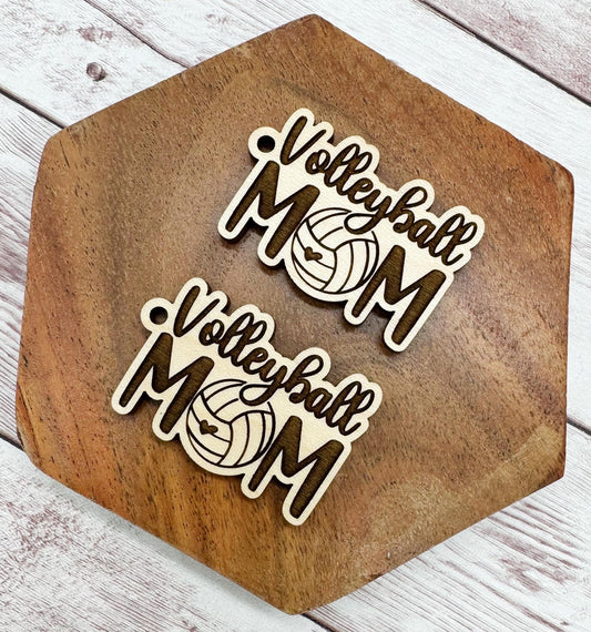 Volleyball Mom Set of 2 Engraved Keychain Blanks DIY Sports