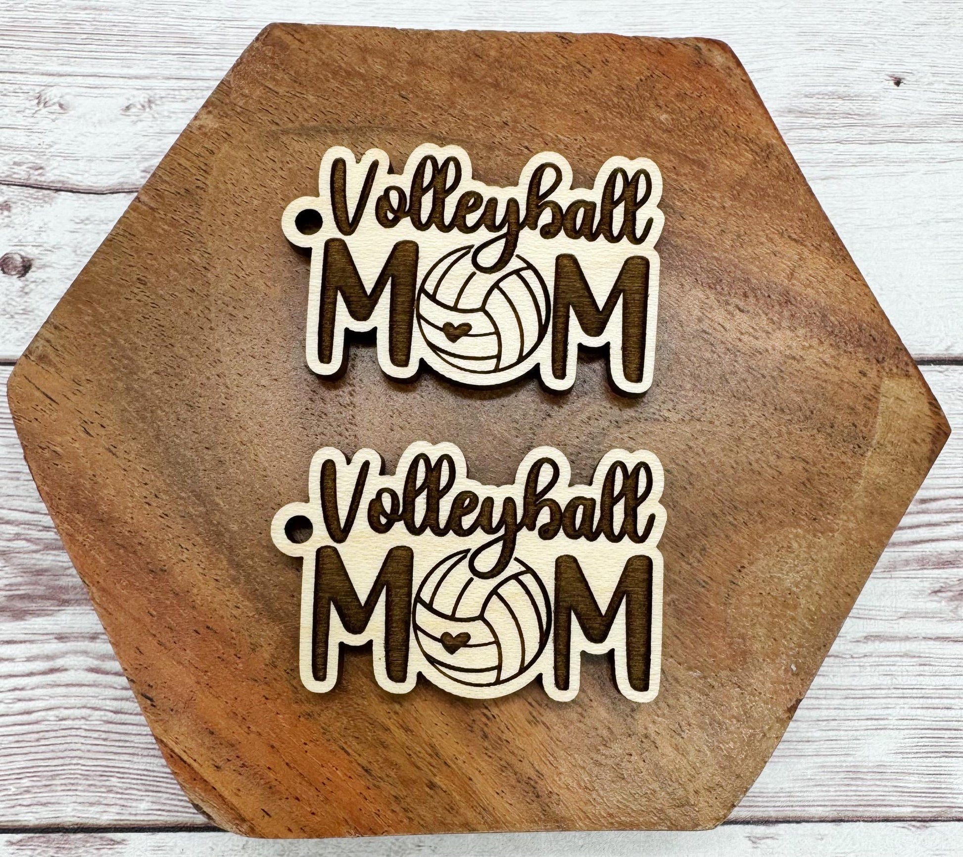 Volleyball Mom Set of 2 Engraved Keychain Blanks DIY Sports