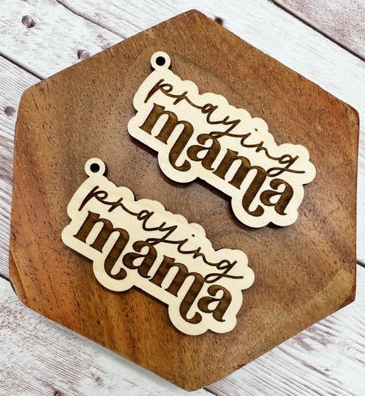 Praying Mama Set of 2 Engraved Keychain Blanks DIY Sports