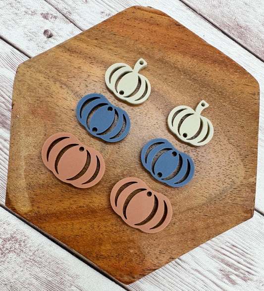 Fall Matte Stacked Pumpkin Trio Acrylic Earring Blanks, DIY Jewelry Making