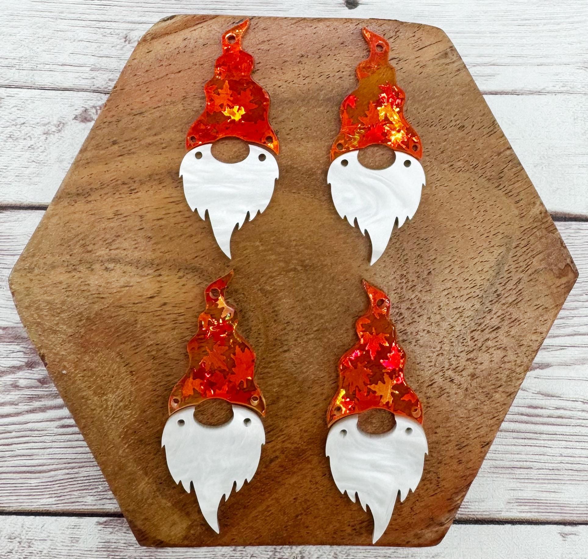 Fall Maple Leaf Acrylic Fall Gnome Earring Blanks, DIY Jewelry Making