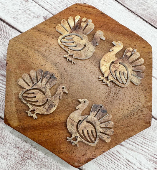 Thanksgiving Fall Turkey Acrylic Earring Blanks, DIY Jewelry Making