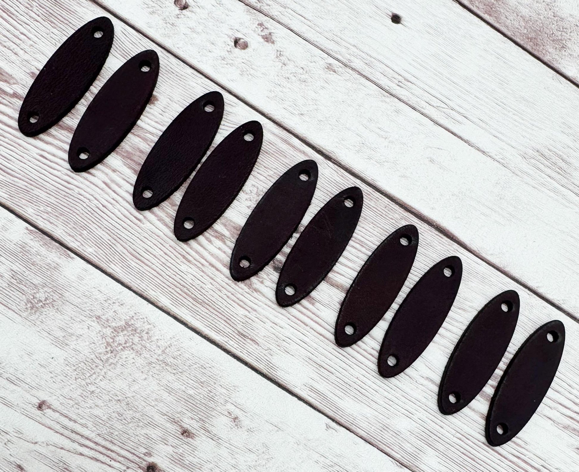 Dark Burgandy Wine Vegetable Tanned Leather Cuffs Set of 5 Pair, Earring Connectors, DIY Jewelry Making