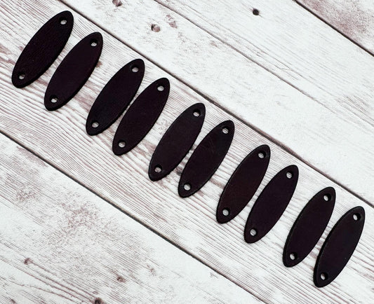 Dark Burgandy Wine Vegetable Tanned Leather Cuffs Set of 5 Pair, Earring Connectors, DIY Jewelry Making