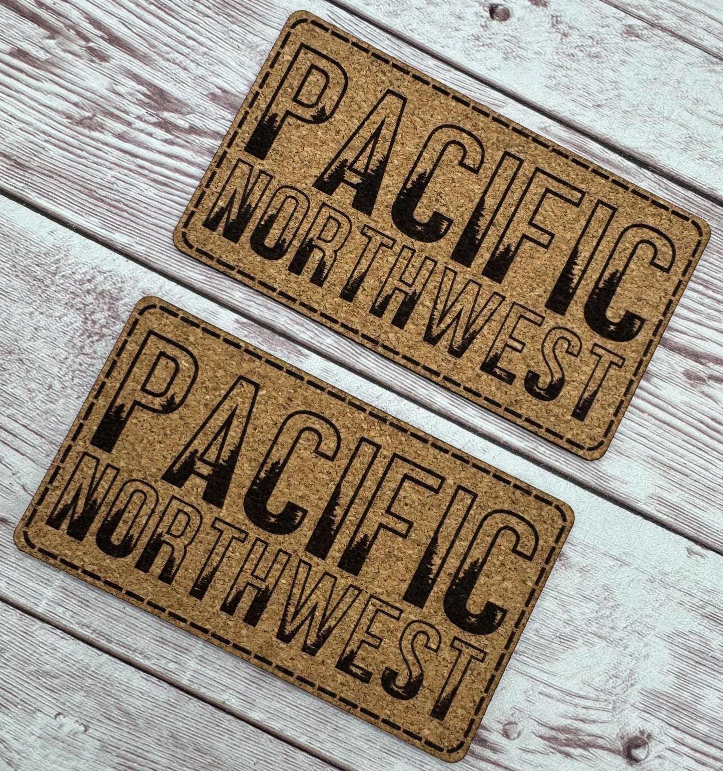 Pacific Northwest Trees Cork Hat Patch with Adhesive Backing, Hat Bar Making, DIY