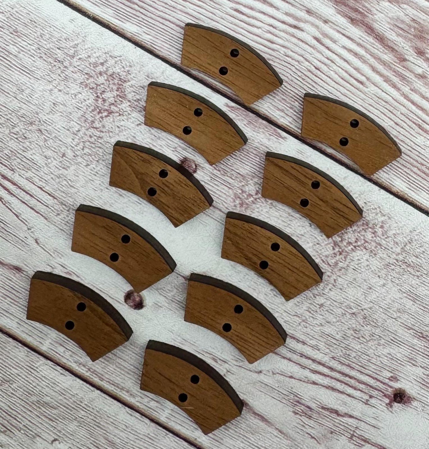 Wood Arch Earring Connectors Set of 5 Pair, Finished Walnut Blank, DIY Jewelry Making