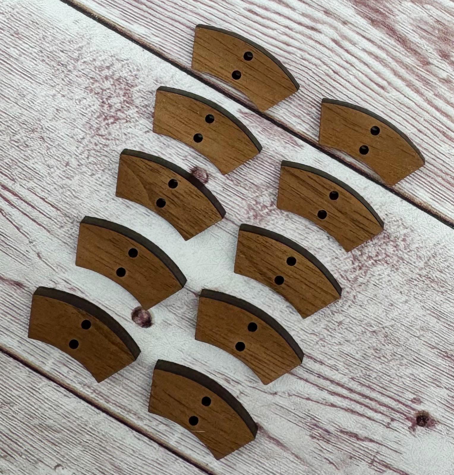Wood Arch Earring Connectors Set of 5 Pair, Finished Walnut Blank, DIY Jewelry Making