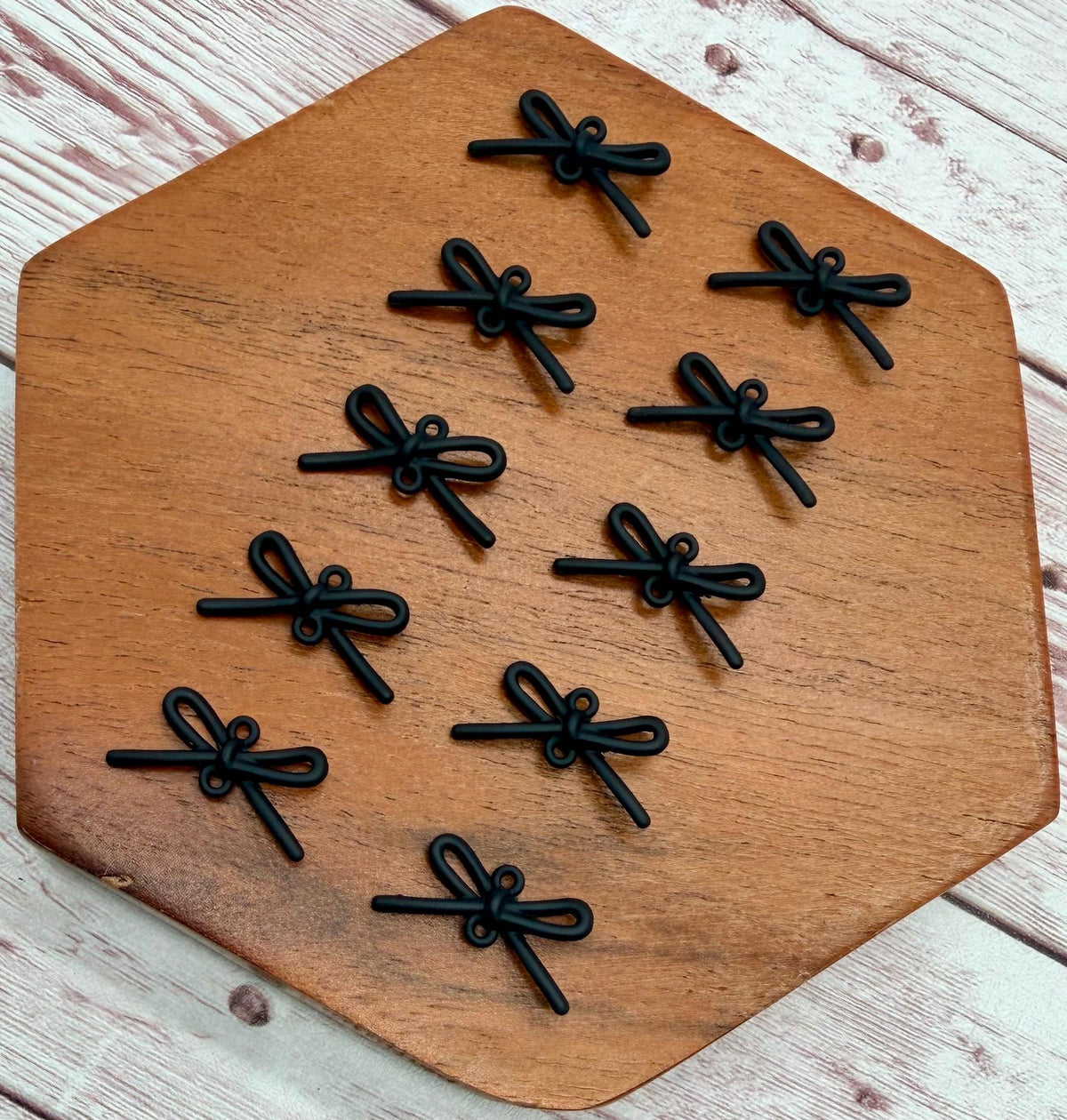 Black Bow Connector, Jewelry Making, Earring Findings, Set of 5 Pair, DIY Jewelry Making