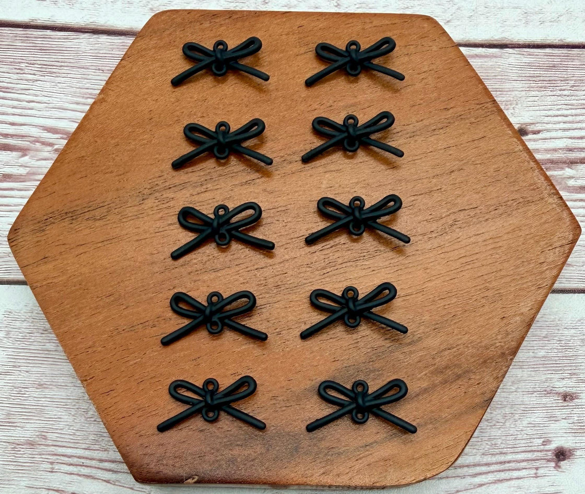 Black Bow Connector, Jewelry Making, Earring Findings, Set of 5 Pair, DIY Jewelry Making