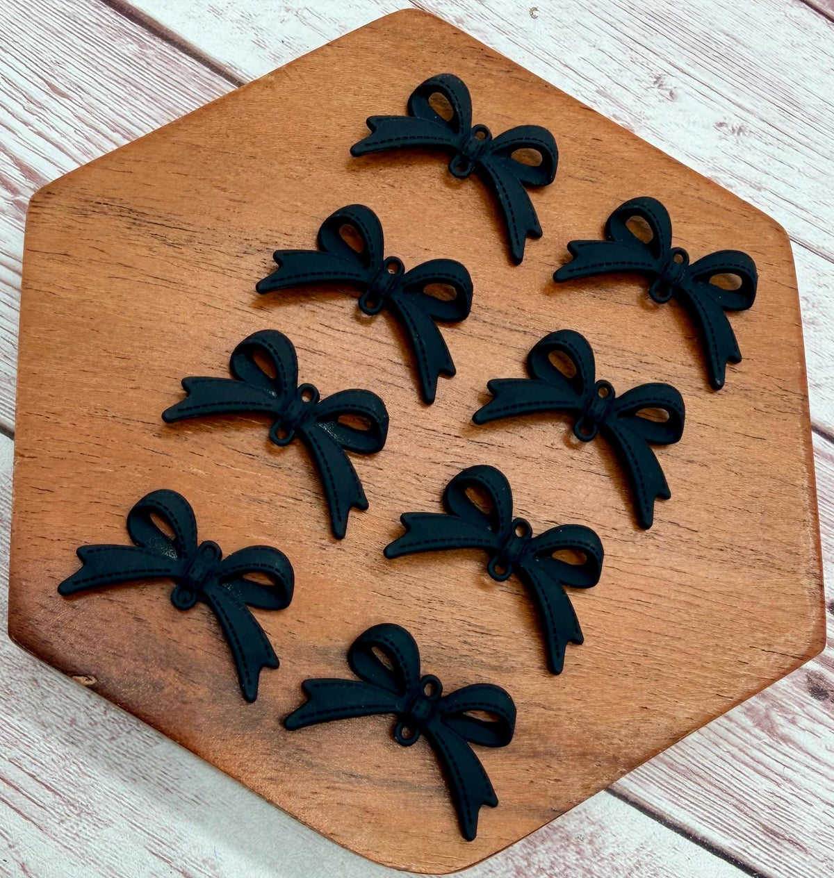 Black Bow Connector, Jewelry Making, Earring Findings, Set of 4 Pair, DIY Jewelry Making