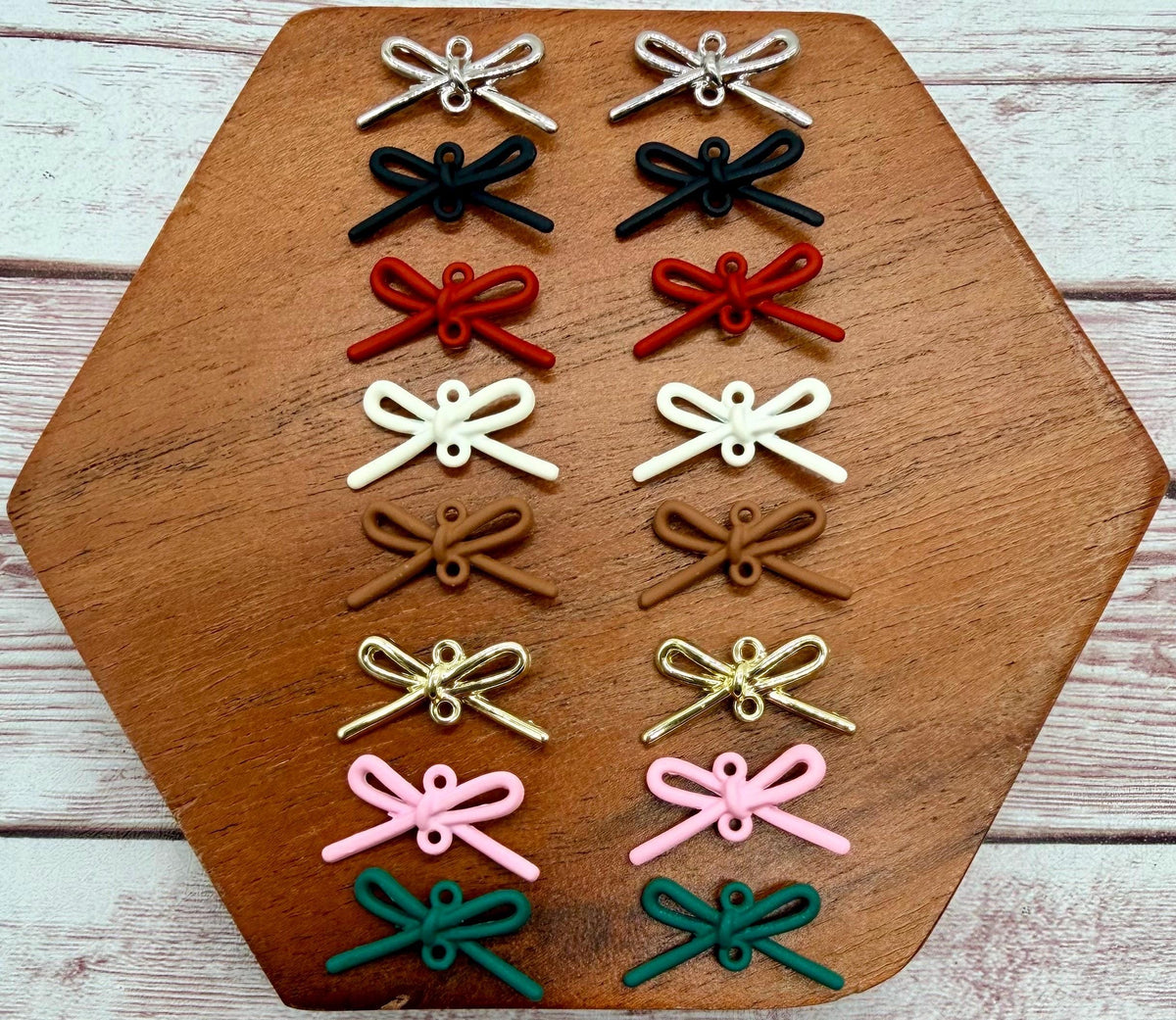 Variety Pack Bow Connector Set of 8 Pair, Jewelry Making, Earring Findings, DIY Jewelry Making