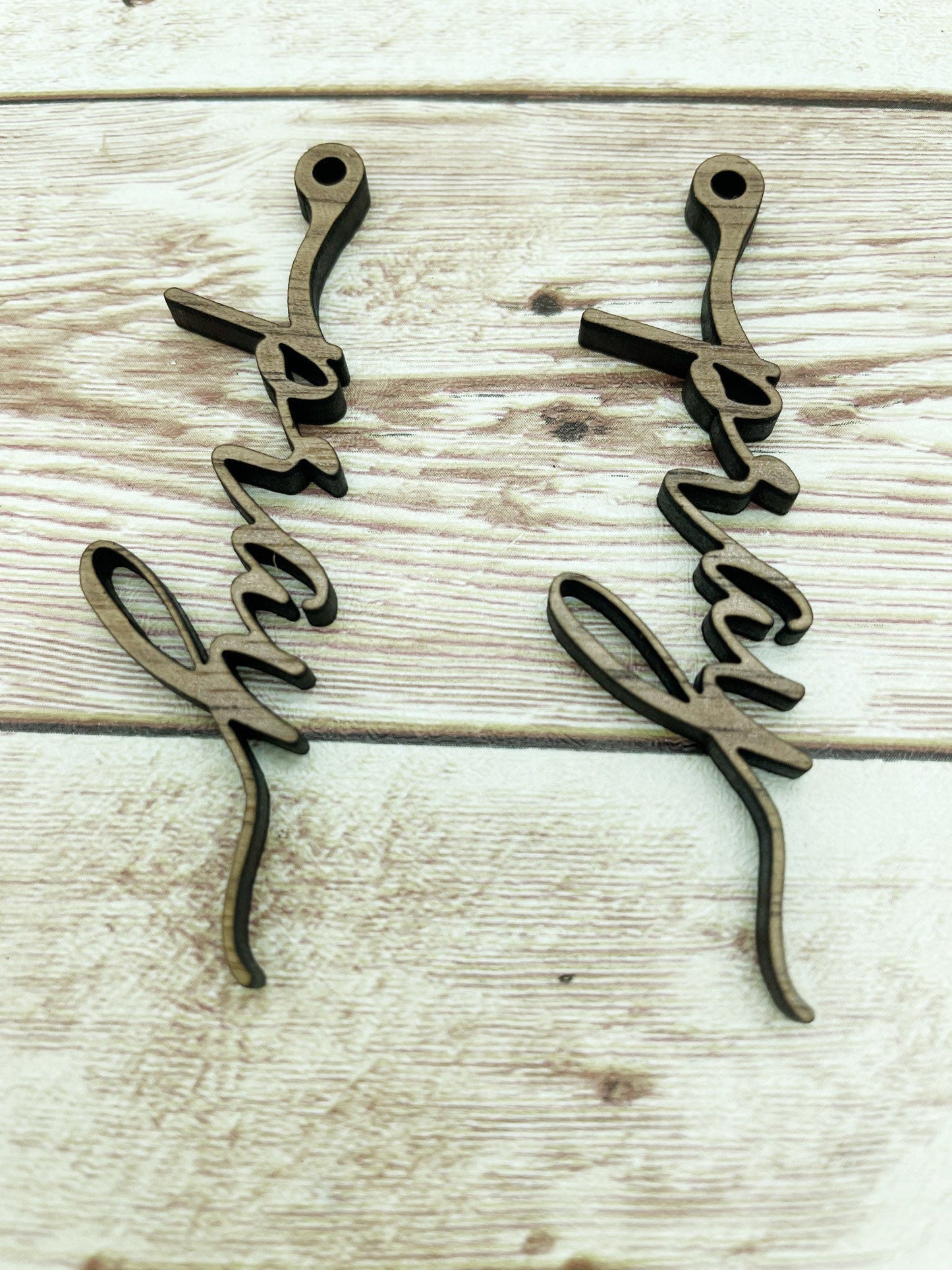 Wood Pray Earring Blanks, Finished Walnut Blank, DIY Jewelry Making