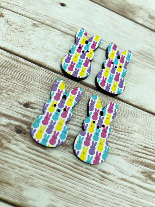 Peep Print Wood Easter Earring Blanks, DIY Jewelry Making