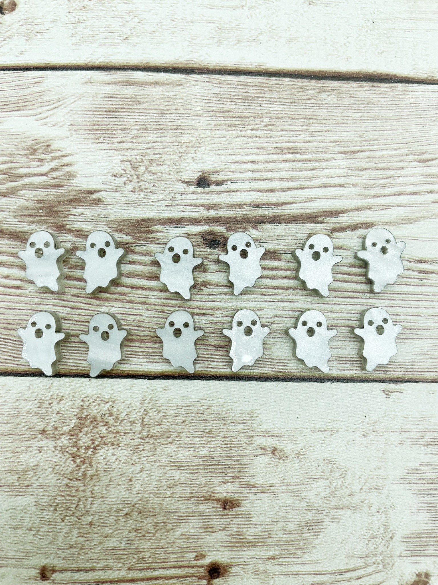 Pearled Acrylic Ghost Stud Earring Blanks Set of 6 Pair DIY Jewelry Making