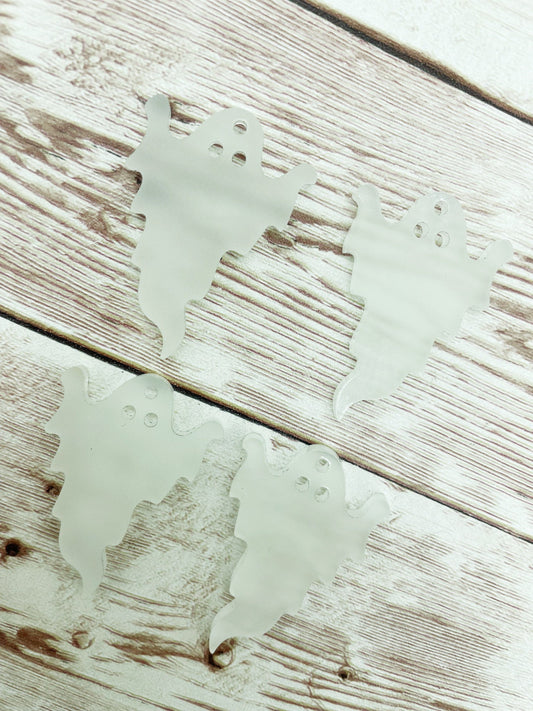 Glow in the Dark Ghost Acrylic Earring Blanks, DIY Jewelry Making