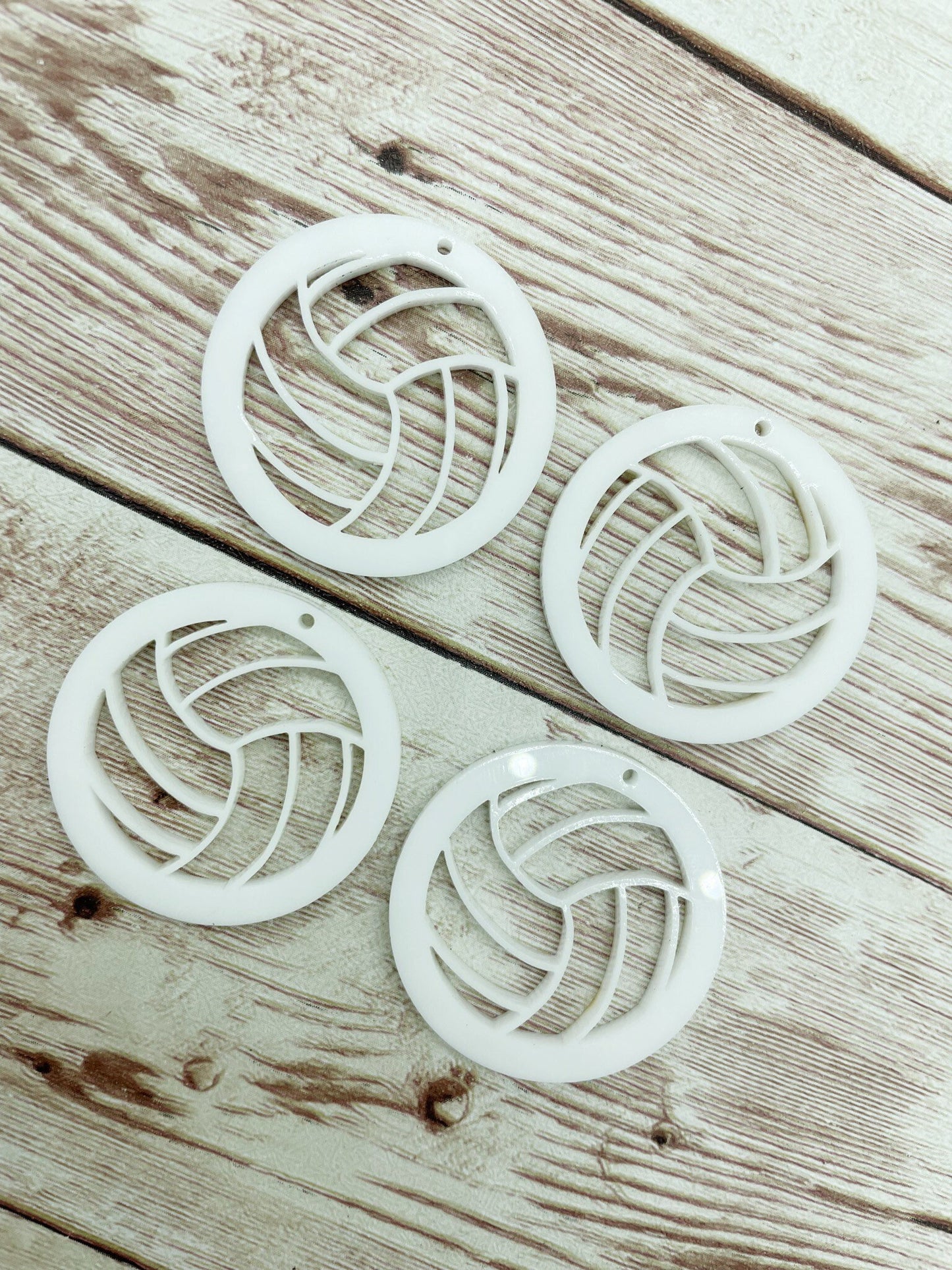 Acrylic Volleyball Cutout Earring Blanks, DIY Jewelry Making