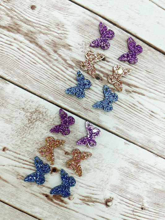 Glitter Butterly Acrylic Dangle Earring Blanks, DIY Jewelry Making