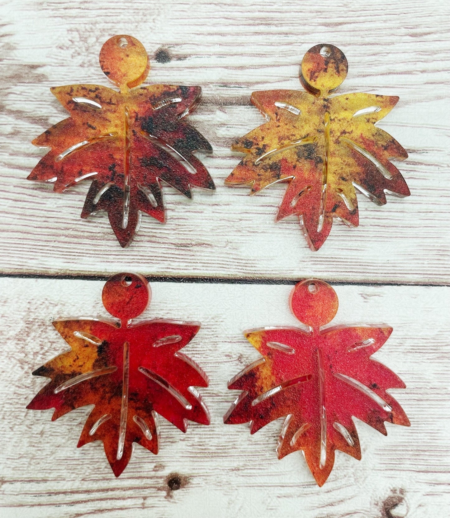 Fall Maple Leaf Acrylic Earring Blanks, DIY Jewelry Making