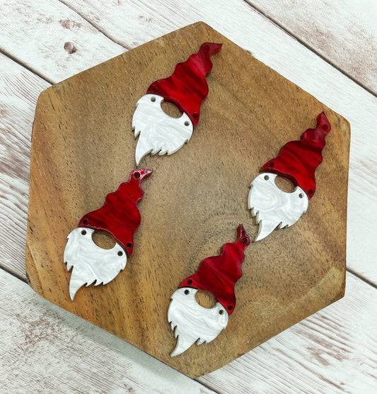 Christmas Winter Marbled Acrylic Gnome Earring Set Blanks, DIY Jewelry Making