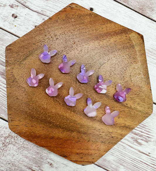 Bunny Rabbit Head Stud Set of 5, Easter, Earring Blanks, DIY Jewelry Making